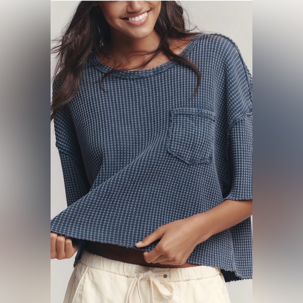 NWT Pilcro Short Sleeve Waffle Tee